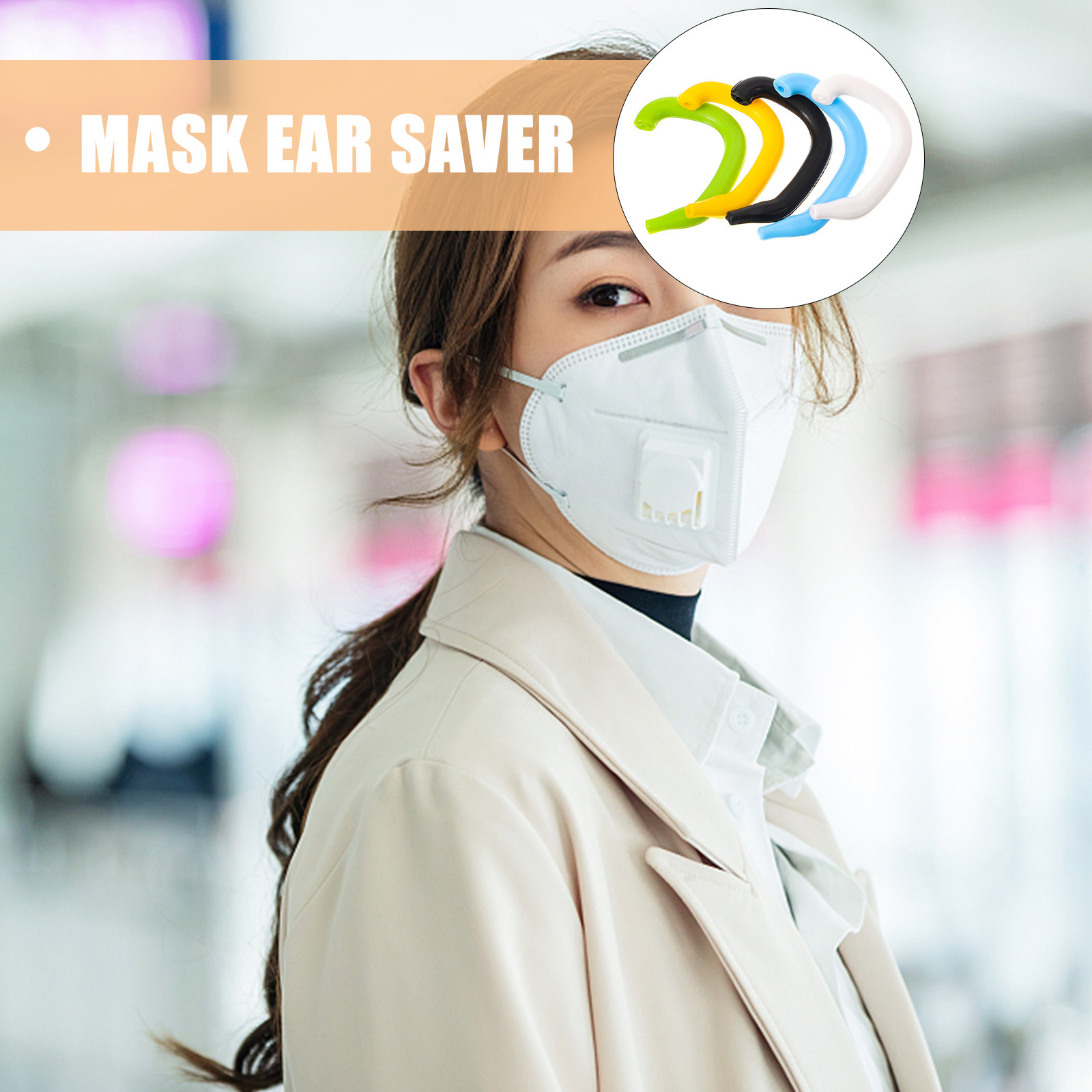 Mask Ear Saver Strap - 5 Stück Premium Silikon Ohrschutzmasken, Ohrschutz-Abdeckungen