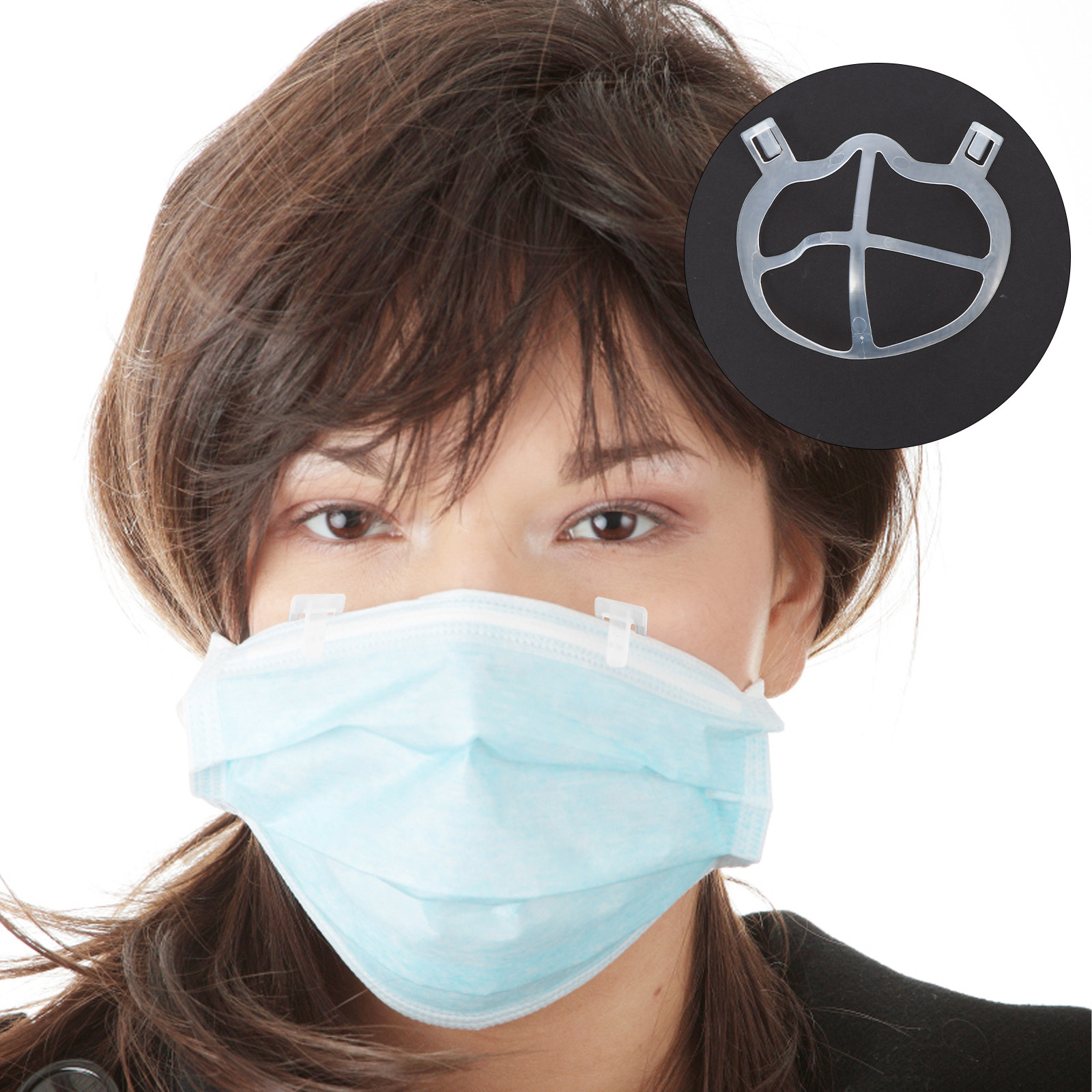 Silicone Mask Bracket - 10 Stück Leichte, Geruchlose Silikon-Masken-Innenhalterung 3D-Stützrahmen
