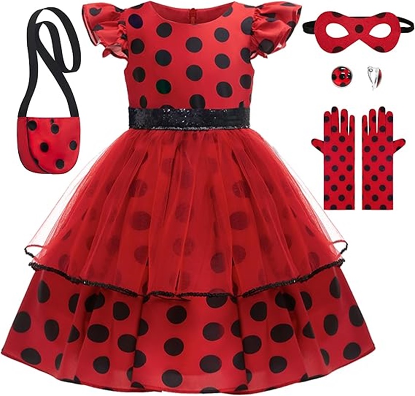 Mädchen Cosplay Kostüm Polka D – Kids Face Mask Bewertung und Preis