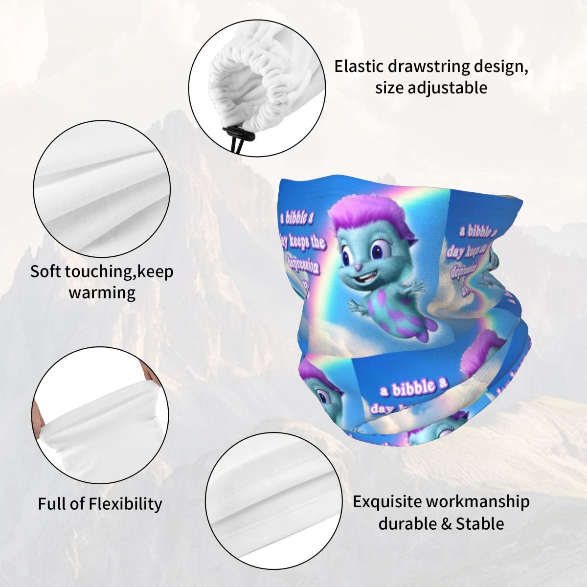 A Bibble A Days hält die Depre – Neck Gaiter Face Cover Bewertung und Preis