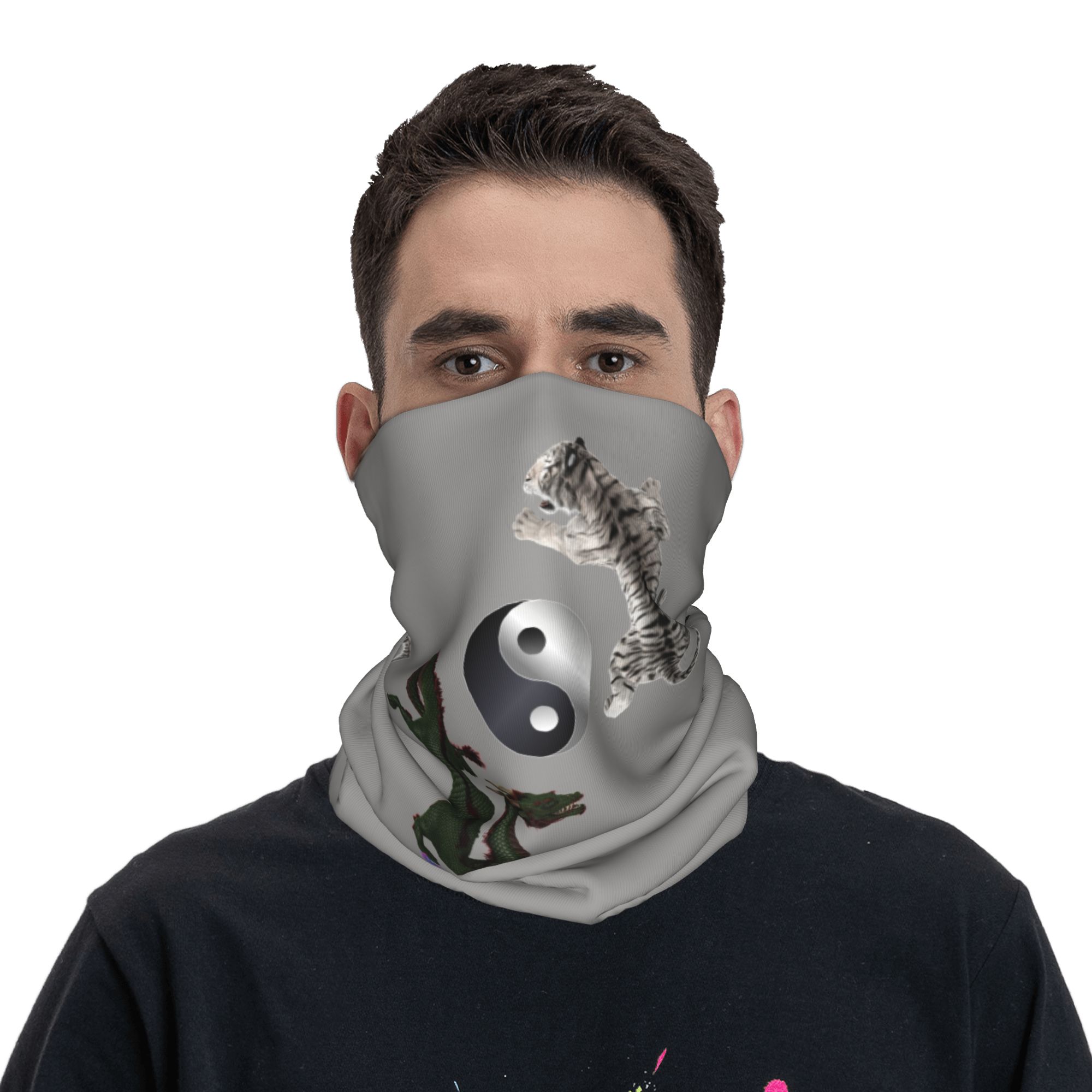Maßgefertigtes Yin-Yang-Drache – Neck Gaiter Face Cover Bewertung und Preis